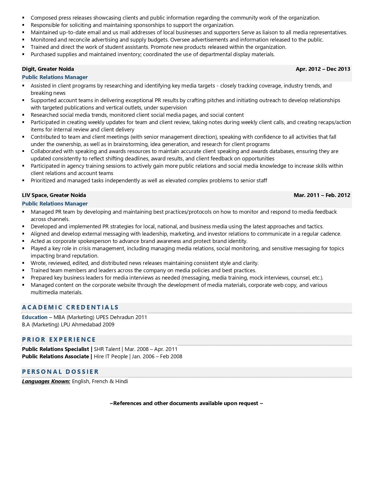 Public Relations Officer Resume Examples Template With Job Winning Tips