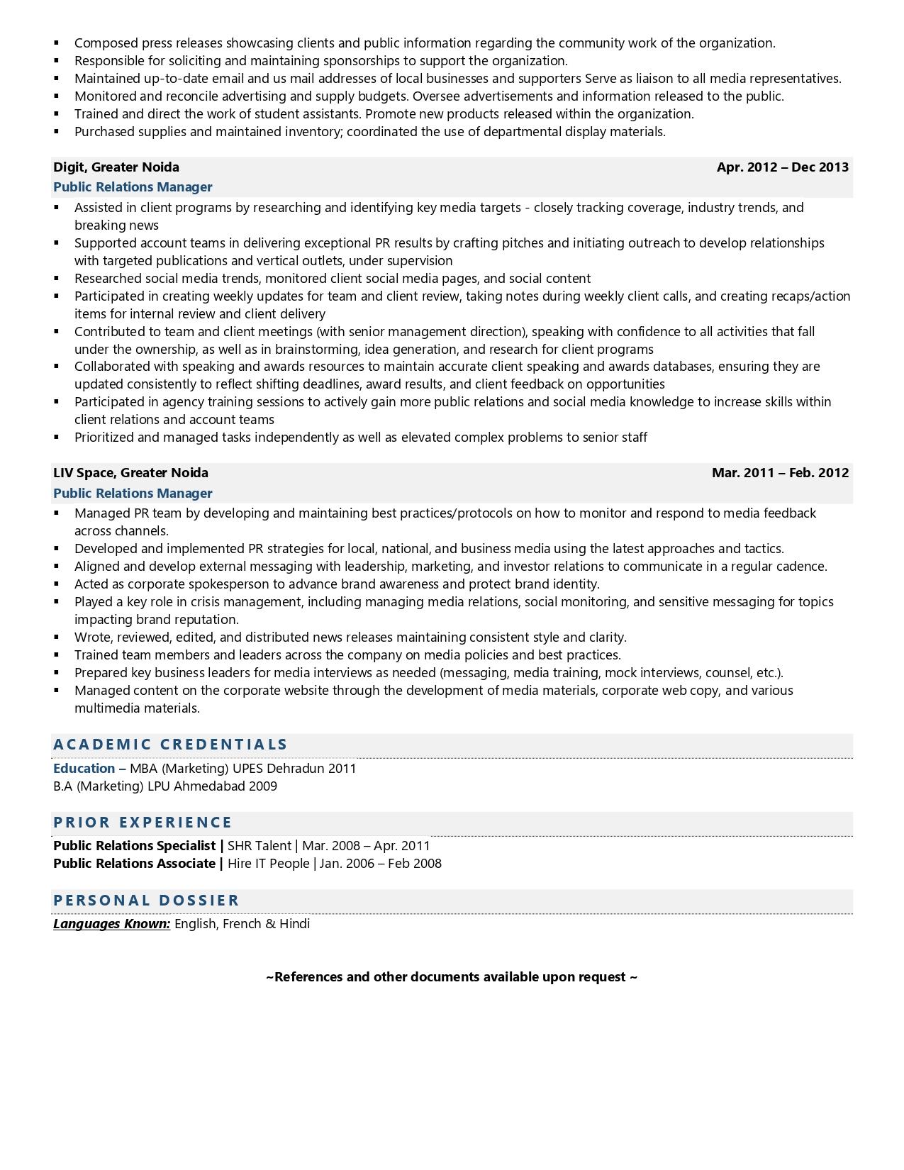 Public Relations Officer Resume Examples Template with Job Winning Tips 