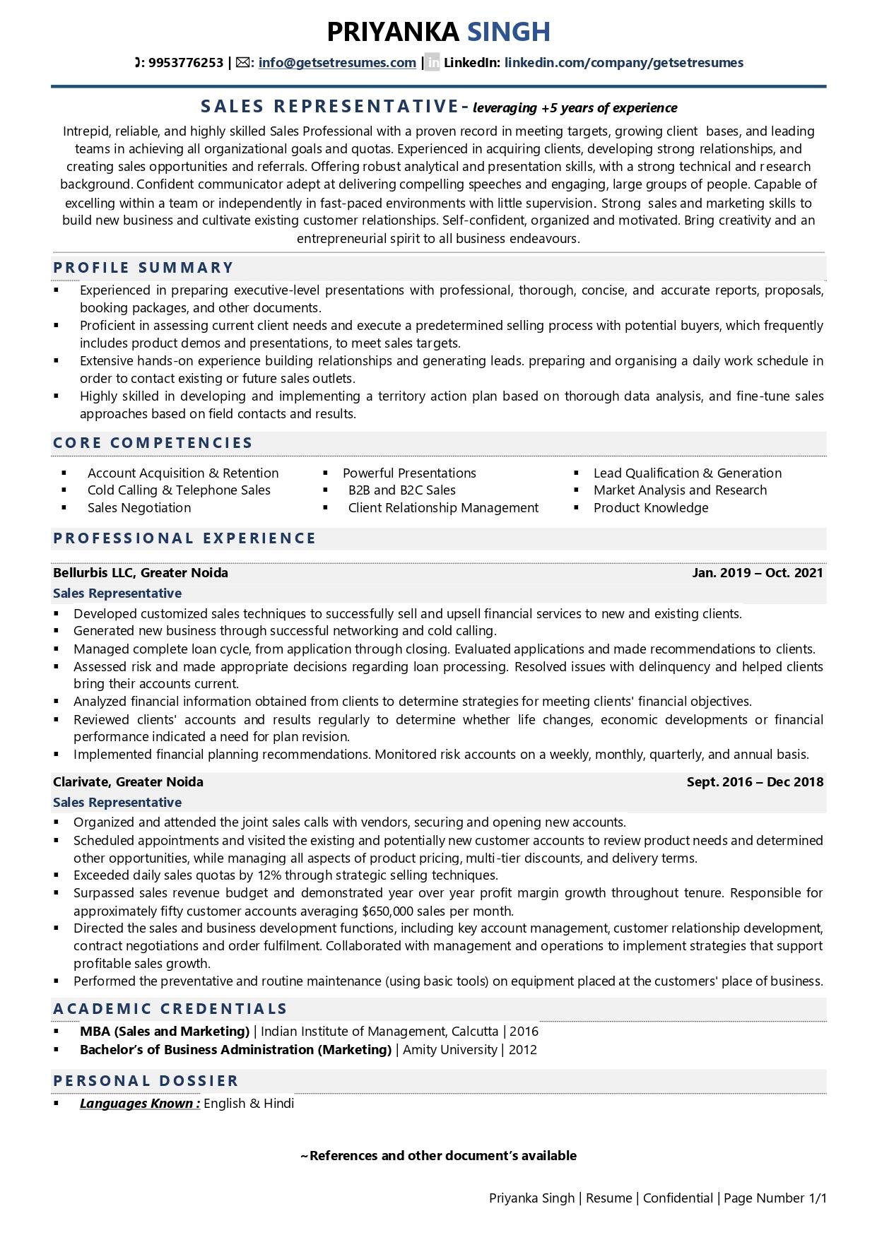 Sales Representative Resume Examples Template with Job Winning Tips 