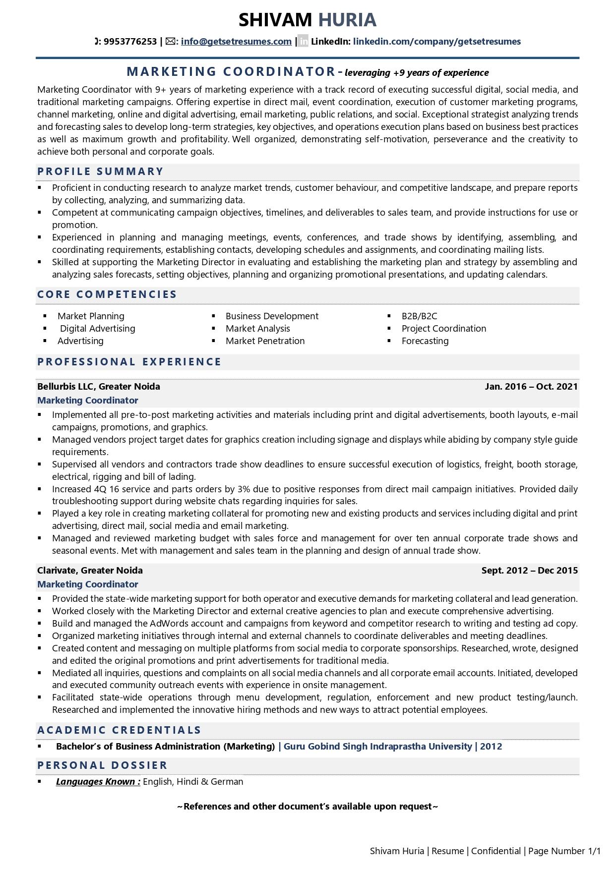 Marketing Coordinator Resume Examples Template with Job Winning Tips 