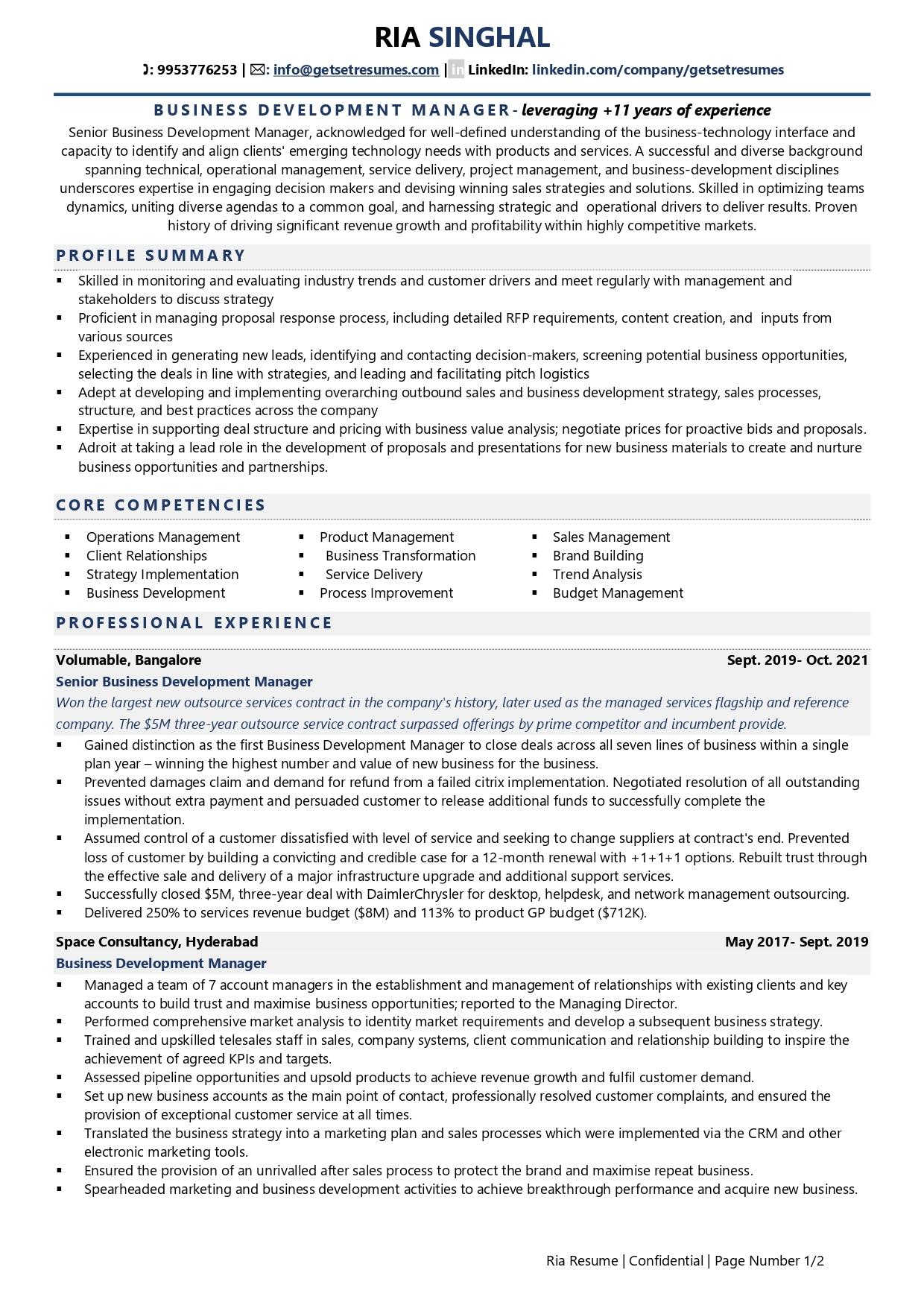 Business Development Manager Resume Examples Template with Job 