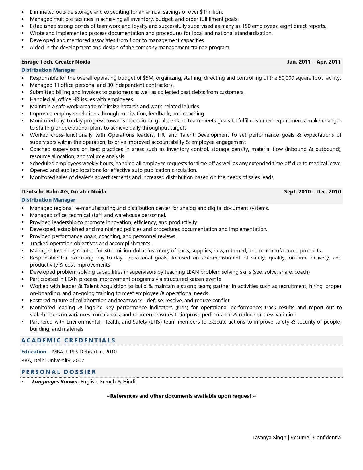  Distribution Manager Resume Examples Template with Job Winning Tips 