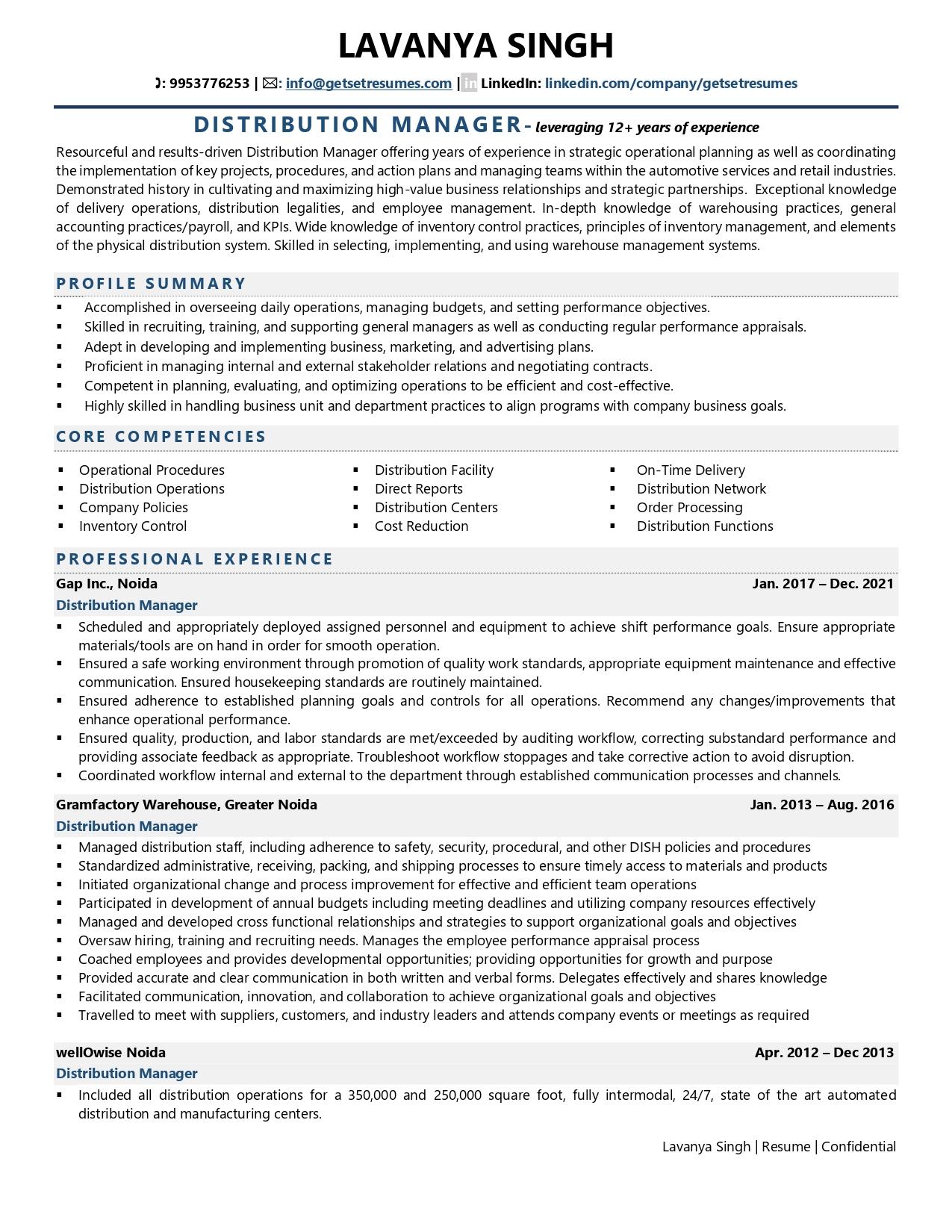 Distribution Manager Resume Examples Template with Job Winning Tips 