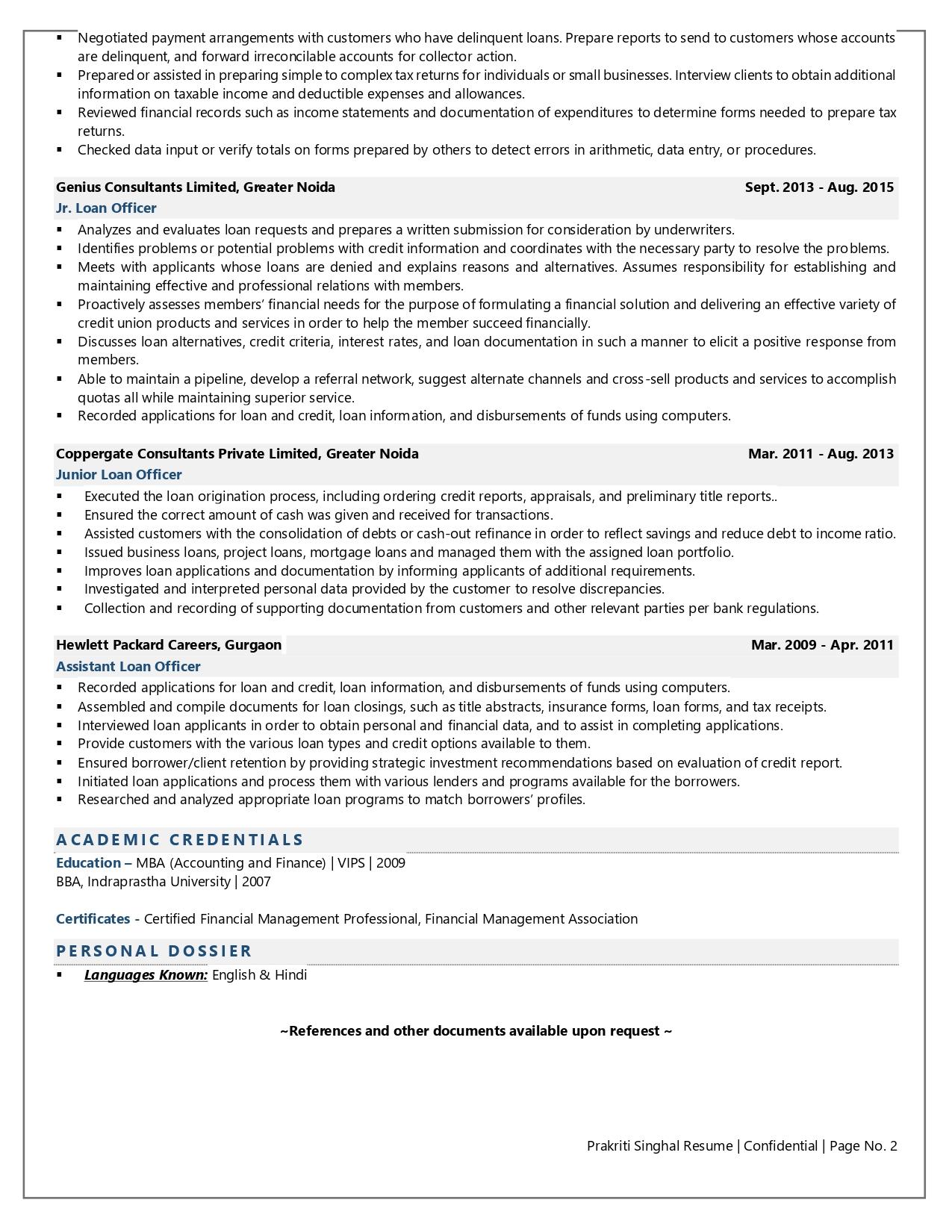 Loan Officer Resume Examples Template with Job Winning Tips 