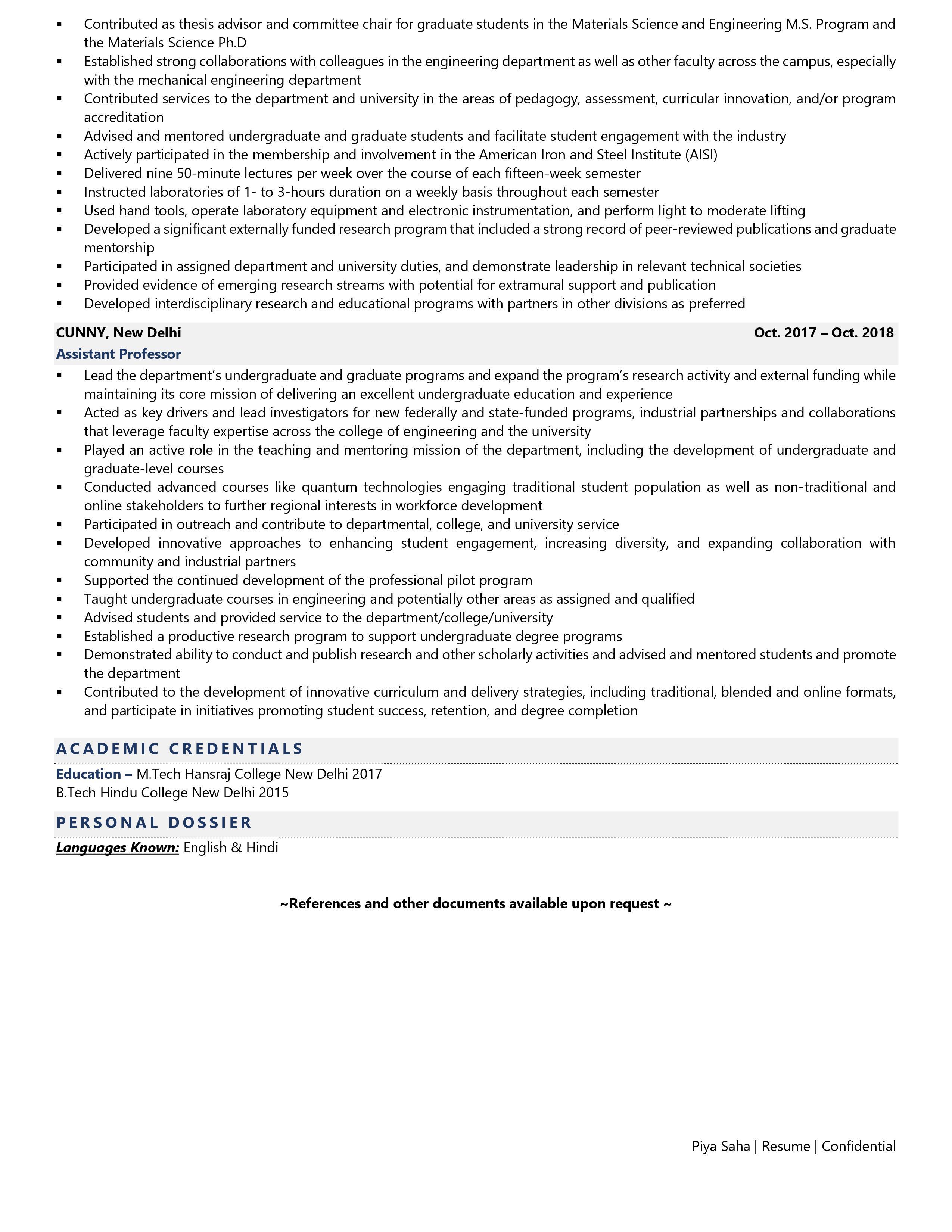 Engineering Professor Resume Examples Template with Job Winning Tips 