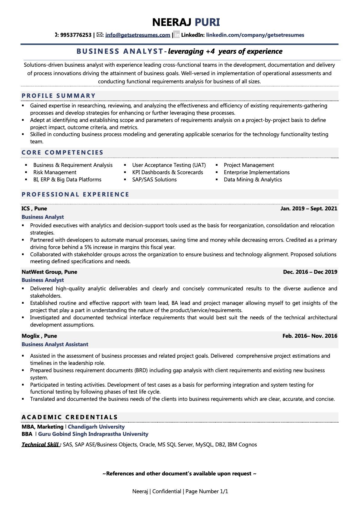 Business Analyst Resume Examples Template with Job Winning Tips 