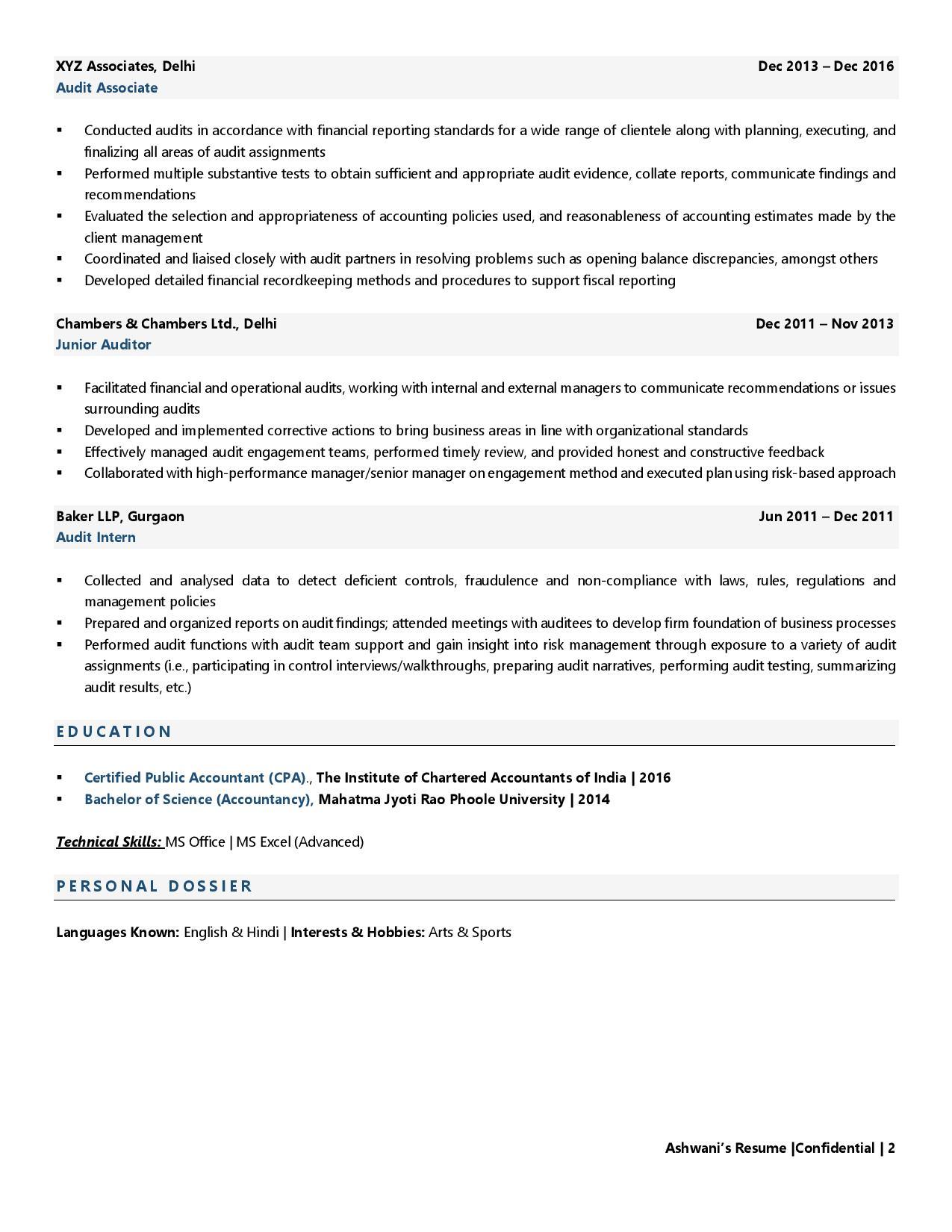 Auditor Resume Examples Template with Job Winning Tips 