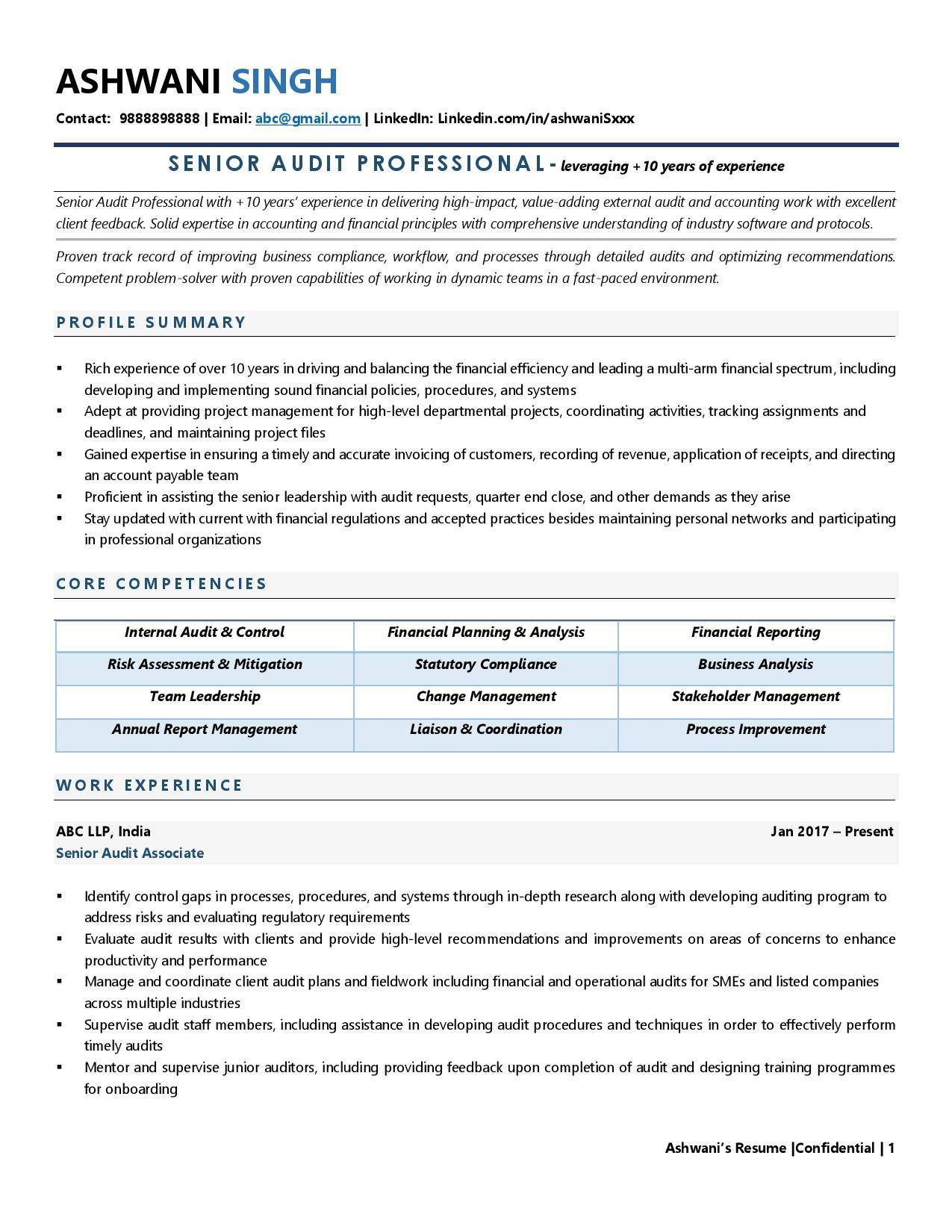 Auditor Resume Examples Template with Job Winning Tips 